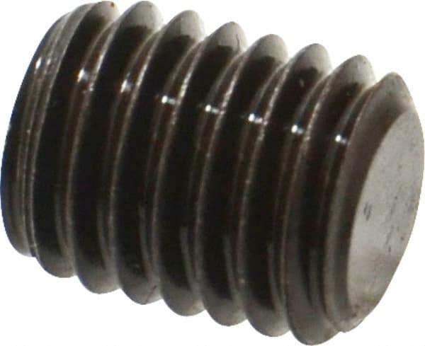 Value Collection - M10x1.50, 12mm OAL, Flat Point Set Screw - Grade 14.9 (45H) Alloy Steel, 5mm Key - Eagle Tool & Supply