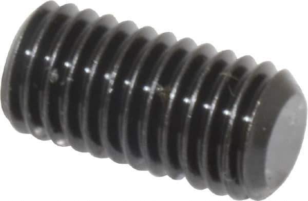 Value Collection - M10x1.50, 20mm OAL, Flat Point Set Screw - Grade 14.9 (45H) Alloy Steel, 5mm Key - Eagle Tool & Supply