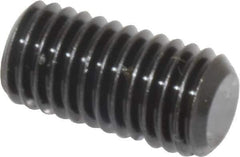Value Collection - M10x1.50, 20mm OAL, Flat Point Set Screw - Grade 14.9 (45H) Alloy Steel, 5mm Key - Eagle Tool & Supply
