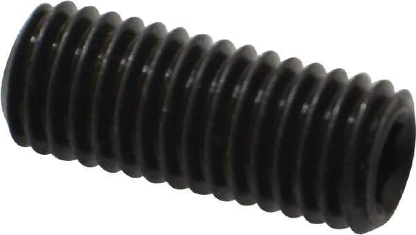 Value Collection - M10x1.50, 25mm OAL, Flat Point Set Screw - Grade 14.9 (45H) Alloy Steel, 5mm Key - Eagle Tool & Supply