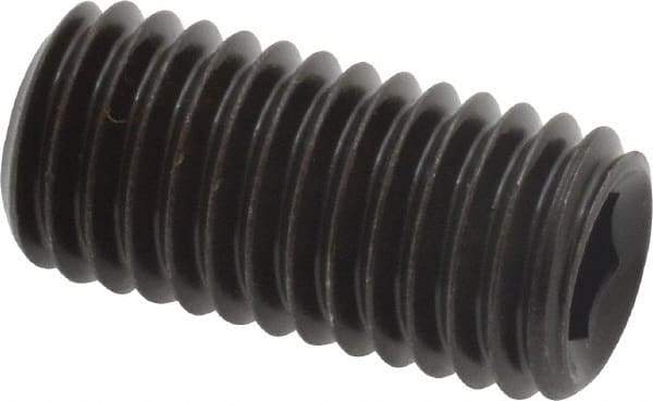 Value Collection - M12x1.75, 25mm OAL, Flat Point Set Screw - Grade 14.9 (45H) Alloy Steel, 6mm Key - Eagle Tool & Supply