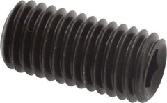 Value Collection - M12x1.75, 25mm OAL, Flat Point Set Screw - Grade 14.9 (45H) Alloy Steel, 6mm Key - Eagle Tool & Supply