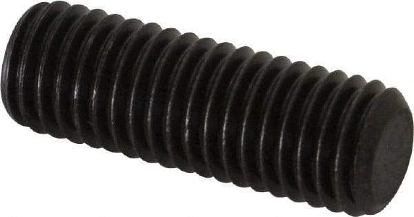 Value Collection - M12x1.75, 35mm OAL, Flat Point Set Screw - Grade 14.9 (45H) Alloy Steel, 6mm Key - Eagle Tool & Supply