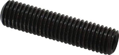 Value Collection - M12x1.75, 50mm OAL, Flat Point Set Screw - Grade 14.9 (45H) Alloy Steel, 6mm Key - Eagle Tool & Supply