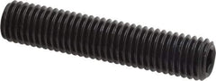 Value Collection - M12x1.75, 60mm OAL, Flat Point Set Screw - Grade 14.9 (45H) Alloy Steel, 6mm Key - Eagle Tool & Supply