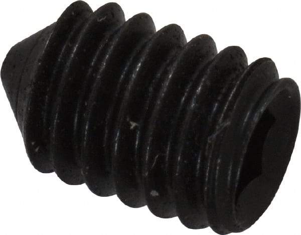 Value Collection - M4x0.70, 6mm OAL, Cone Point Set Screw - Grade 14.9 (45H) Alloy Steel, 2mm Key - Eagle Tool & Supply