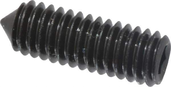 Value Collection - M4x0.70, 12mm OAL, Cone Point Set Screw - Grade 14.9 (45H) Alloy Steel, 2mm Key - Eagle Tool & Supply