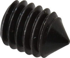 Value Collection - M6x1.00, 8mm OAL, Cone Point Set Screw - Grade 14.9 (45H) Alloy Steel, 3mm Key - Eagle Tool & Supply