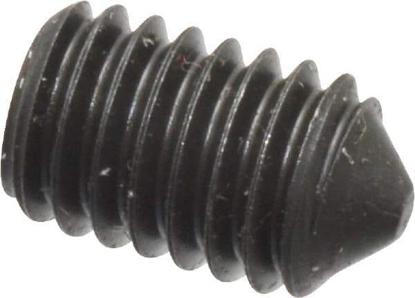 Value Collection - M6x1.00, 10mm OAL, Cone Point Set Screw - Grade 14.9 (45H) Alloy Steel, 3mm Key - Eagle Tool & Supply
