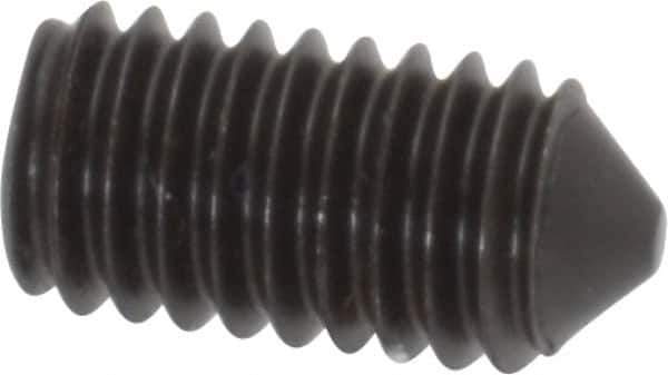 Value Collection - M6x1.00, 12mm OAL, Cone Point Set Screw - Grade 14.9 (45H) Alloy Steel, 3mm Key - Eagle Tool & Supply