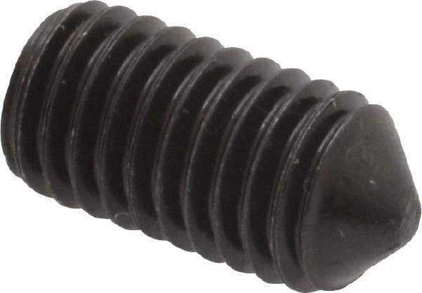 Value Collection - M8x1.25, 16mm OAL, Cone Point Set Screw - Grade 14.9 (45H) Alloy Steel, 4mm Key - Eagle Tool & Supply