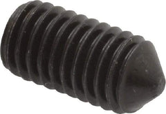 Value Collection - M8x1.25, 16mm OAL, Cone Point Set Screw - Grade 14.9 (45H) Alloy Steel, 4mm Key - Eagle Tool & Supply
