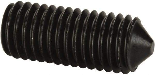 Value Collection - M12x1.75, 30mm OAL, Cone Point Set Screw - Grade 14.9 (45H) Alloy Steel, 6mm Key - Eagle Tool & Supply