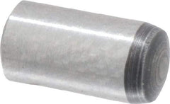 Value Collection - 3mm Diam x 6mm Pin Length Grade 8 Alloy Steel Precision Dowel Pin - Bright Finish, 1 Rounded End - Eagle Tool & Supply