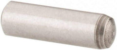 Value Collection - 3mm Diam x 10mm Pin Length Grade 8 Alloy Steel Precision Dowel Pin - Bright Finish, 1 Rounded End - Eagle Tool & Supply