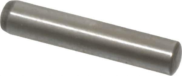 Value Collection - 3mm Diam x 16mm Pin Length Grade 8 Alloy Steel Precision Dowel Pin - Bright Finish, 1 Rounded End - Eagle Tool & Supply