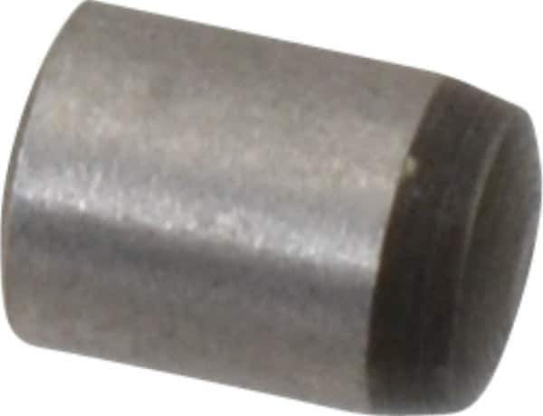Value Collection - 4mm Diam x 6mm Pin Length Grade 8 Alloy Steel Precision Dowel Pin - Bright Finish, 1 Rounded End - Eagle Tool & Supply