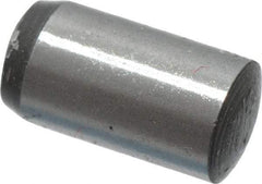 Value Collection - 4mm Diam x 8mm Pin Length Grade 8 Alloy Steel Precision Dowel Pin - Bright Finish, 1 Rounded End - Eagle Tool & Supply