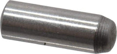 Value Collection - 4mm Diam x 12mm Pin Length Grade 8 Alloy Steel Precision Dowel Pin - Bright Finish, 1 Rounded End - Eagle Tool & Supply