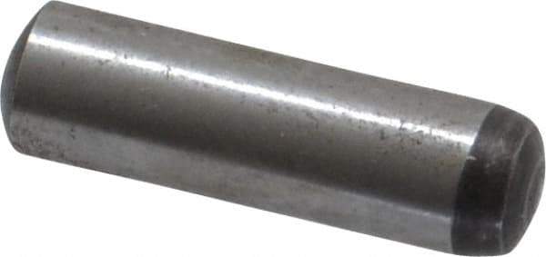 Value Collection - 4mm Diam x 14mm Pin Length Grade 8 Alloy Steel Precision Dowel Pin - Bright Finish, 1 Rounded End - Eagle Tool & Supply