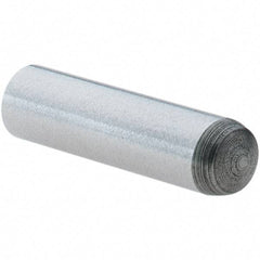 Value Collection - 4mm Diam x 16mm Pin Length Grade 8 Alloy Steel Precision Dowel Pin - Bright Finish, 1 Rounded End - Eagle Tool & Supply