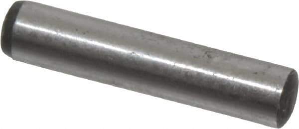 Value Collection - 4mm Diam x 20mm Pin Length Grade 8 Alloy Steel Precision Dowel Pin - Bright Finish, 1 Rounded End - Eagle Tool & Supply