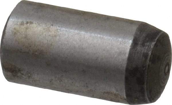 Value Collection - 5mm Diam x 10mm Pin Length Grade 8 Alloy Steel Precision Dowel Pin - Bright Finish, 1 Rounded End - Eagle Tool & Supply