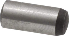 Value Collection - 5mm Diam x 12mm Pin Length Grade 8 Alloy Steel Precision Dowel Pin - Bright Finish, 1 Rounded End - Eagle Tool & Supply