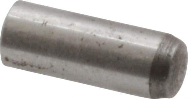 Value Collection - 5mm Diam x 14mm Pin Length Grade 8 Alloy Steel Precision Dowel Pin - Bright Finish, 1 Rounded End - Eagle Tool & Supply