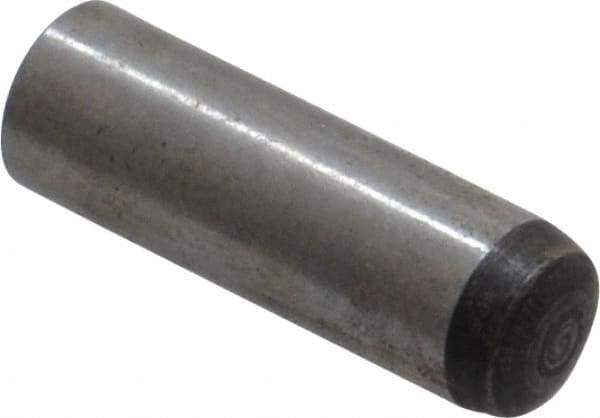 Value Collection - 5mm Diam x 16mm Pin Length Grade 8 Alloy Steel Precision Dowel Pin - Bright Finish, 1 Rounded End - Eagle Tool & Supply