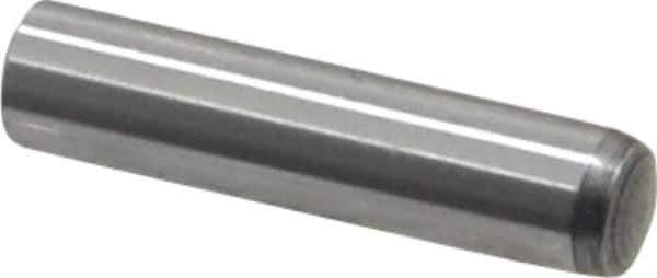 Value Collection - 5mm Diam x 22mm Pin Length Grade 8 Alloy Steel Precision Dowel Pin - Bright Finish, 1 Rounded End - Eagle Tool & Supply