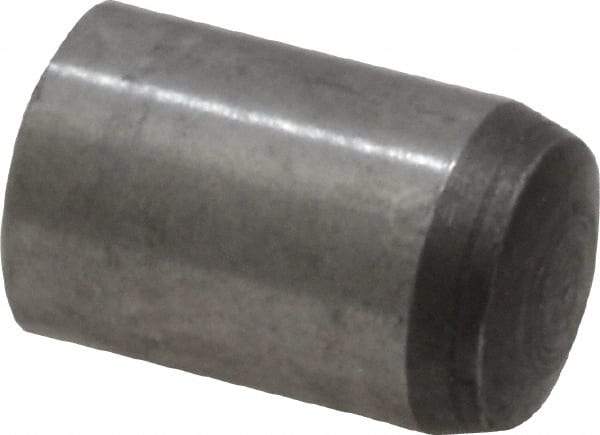 Value Collection - 6mm Diam x 10mm Pin Length Grade 8 Alloy Steel Precision Dowel Pin - Bright Finish, 1 Rounded End - Eagle Tool & Supply