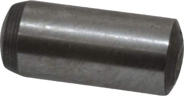 Value Collection - 6mm Diam x 14mm Pin Length Grade 8 Alloy Steel Precision Dowel Pin - Bright Finish, 1 Rounded End - Eagle Tool & Supply