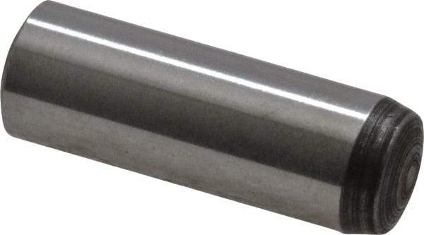 Value Collection - 6mm Diam x 18mm Pin Length Grade 8 Alloy Steel Precision Dowel Pin - Bright Finish, 1 Rounded End - Eagle Tool & Supply