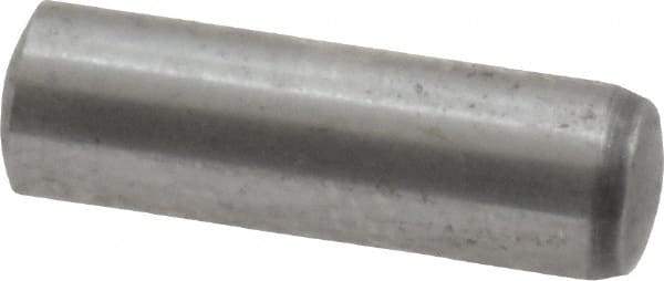Value Collection - 6mm Diam x 20mm Pin Length Grade 8 Alloy Steel Precision Dowel Pin - Bright Finish, 1 Rounded End - Eagle Tool & Supply