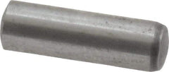 Value Collection - 6mm Diam x 20mm Pin Length Grade 8 Alloy Steel Precision Dowel Pin - Bright Finish, 1 Rounded End - Eagle Tool & Supply