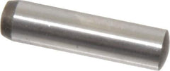 Value Collection - 6mm Diam x 24mm Pin Length Grade 8 Alloy Steel Precision Dowel Pin - Bright Finish, 1 Rounded End - Eagle Tool & Supply