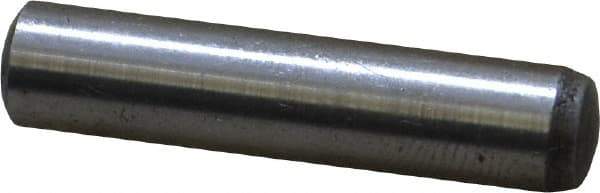 Value Collection - 6mm Diam x 28mm Pin Length Grade 8 Alloy Steel Precision Dowel Pin - Bright Finish, 1 Rounded End - Eagle Tool & Supply