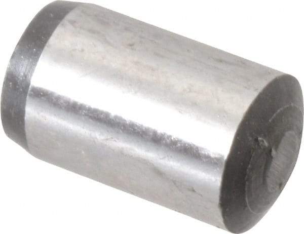 Value Collection - 8mm Diam x 14mm Pin Length Grade 8 Alloy Steel Precision Dowel Pin - Bright Finish, 1 Rounded End - Eagle Tool & Supply