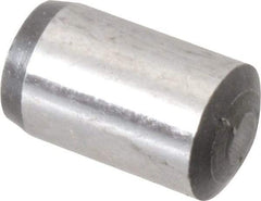 Value Collection - 8mm Diam x 14mm Pin Length Grade 8 Alloy Steel Precision Dowel Pin - Bright Finish, 1 Rounded End - Eagle Tool & Supply