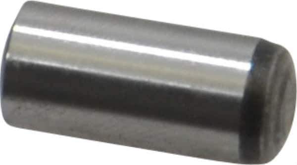 Value Collection - 8mm Diam x 18mm Pin Length Grade 8 Alloy Steel Precision Dowel Pin - Bright Finish, 1 Rounded End - Eagle Tool & Supply