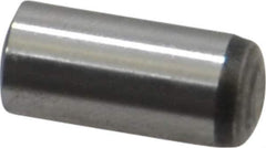 Value Collection - 8mm Diam x 18mm Pin Length Grade 8 Alloy Steel Precision Dowel Pin - Bright Finish, 1 Rounded End - Eagle Tool & Supply