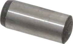 Value Collection - 8mm Diam x 20mm Pin Length Grade 8 Alloy Steel Precision Dowel Pin - Bright Finish, 1 Rounded End - Eagle Tool & Supply