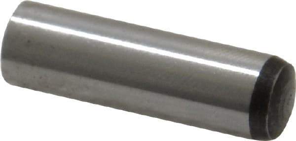 Value Collection - 8mm Diam x 28mm Pin Length Grade 8 Alloy Steel Precision Dowel Pin - Bright Finish, 1 Rounded End - Eagle Tool & Supply