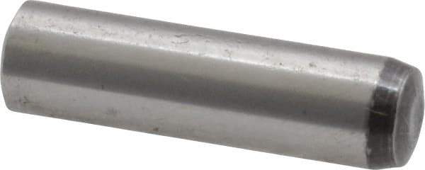Value Collection - 8mm Diam x 30mm Pin Length Grade 8 Alloy Steel Precision Dowel Pin - Bright Finish, 1 Rounded End - Eagle Tool & Supply
