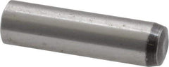 Value Collection - 8mm Diam x 30mm Pin Length Grade 8 Alloy Steel Precision Dowel Pin - Bright Finish, 1 Rounded End - Eagle Tool & Supply