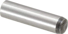 Value Collection - 8mm Diam x 32mm Pin Length Grade 8 Alloy Steel Precision Dowel Pin - Bright Finish, 1 Rounded End - Eagle Tool & Supply