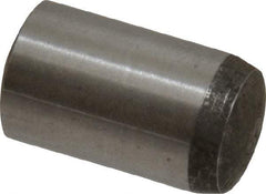Value Collection - 10mm Diam x 18mm Pin Length Grade 8 Alloy Steel Precision Dowel Pin - Bright Finish, 1 Rounded End - Eagle Tool & Supply