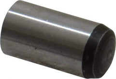 Value Collection - 10mm Diam x 20mm Pin Length Grade 8 Alloy Steel Precision Dowel Pin - Bright Finish, 1 Rounded End - Eagle Tool & Supply