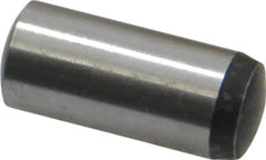 Value Collection - 10mm Diam x 24mm Pin Length Grade 8 Alloy Steel Precision Dowel Pin - Bright Finish, 1 Rounded End - Eagle Tool & Supply